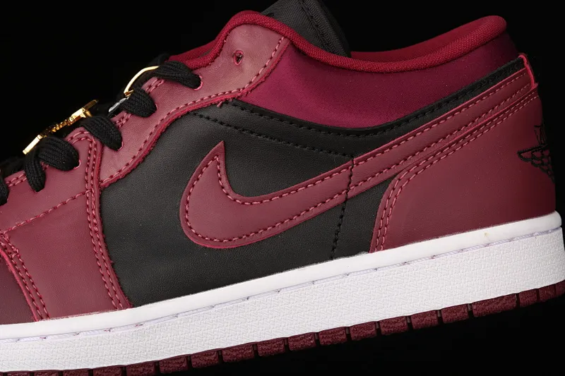 All categories Air Jordan Jordan series basketball shoes Air Jordan 1 Low G version pure original Air Jordan1 Low AJ1 Joe 1 black wine red metal flying wings reverse low-top basketball shoes DB6491-600